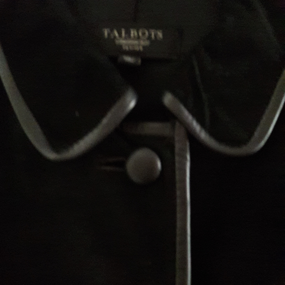 Talbots black soft suede cropped jacket size 14petite - Picture 2 of 7